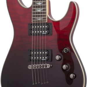 Guitarra elétrica SCHECTER OMEN EXTREME-6 BK/RD Blood Burst